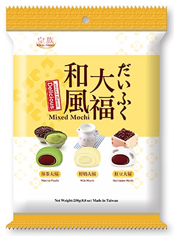 台湾进口 皇族【和风大福】(抹茶,鲜奶,红豆) 250g